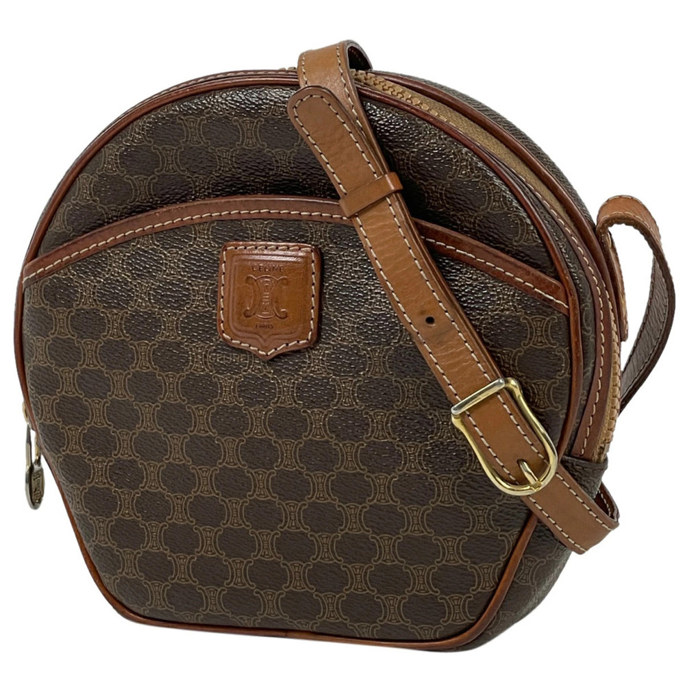 Celine Macadam shoulder bag cross Body Bum Crossbody Belt canvas brown